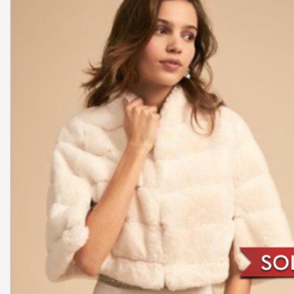 BHLDN Fur Bridal Overcoat